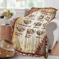 thumbnail image 4 of Baseball Blanket Soft Warm Cozy Sport Throw Blankets for Boys Girls Fuzzy Plush Blanket Lightweight Fleece Flannel Kid Adults Gift for Bed Couch Sofa 80"x60", 4 of 6