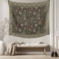 thumbnail image 5 of Sage Green Floral Boho Tapestry for Bedroom Wall Hanging Tapestry, Ethnic Tribe Abstract Art Flower Ceiling Backdrop Tapestries Poster Blanket Wall Decor for Teens Room Living Room Dorm 55" x 73", 5 of 8