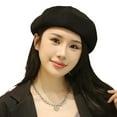 thumbnail image 4 of SikaFu Autumn And Winter Retro Cute Beret Female High -Level Sense Casual Cloud Hood Sweet Beret Painter Hat, 4 of 4