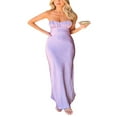 thumbnail image 3 of PENGXIANG Robe de Soirée en Tube pour Femmes avec Buste Froncé, 3 of 9