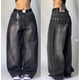 thumbnail image 1 of Pantalones vaqueros holgados Y2k para hombres y mujeres, Jeans de pierna ancha, pierna recta bordada, moda gótica Vintage, Hip Hop, ocio callejero, nuevo, 1 of 5