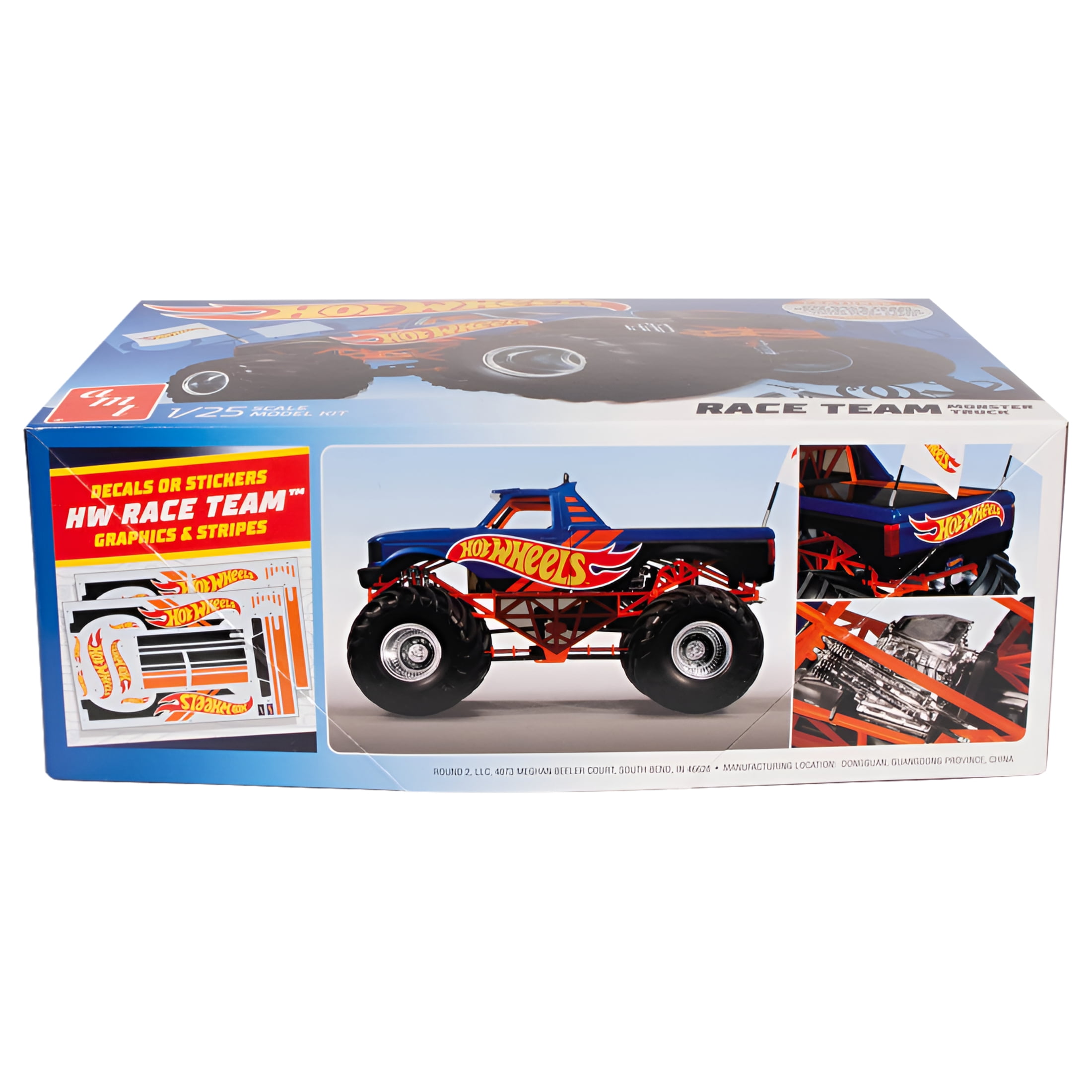 Skill 2 Model Kit Hot Wheels Race Team Monster Truck 1/25 Scale Model by AMT