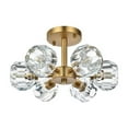 thumbnail image 6 of Elegant Lighting Eren 6-Light Metal & Crystal Flush Mount in Satin Gold/Clear, 6 of 10