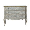 thumbnail image 1 of Home Fare Painted Laurel Accent 3 Drawer Chest in Parisian Grey, 1 of 2