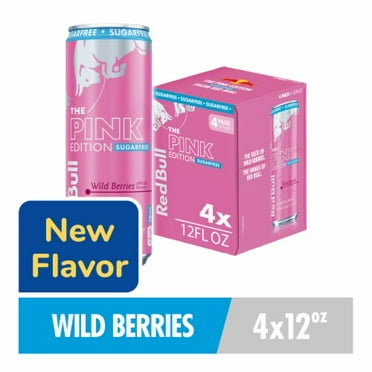 Red Bull Pink Edition Sugar Free Energy Drink Cans 4 pk / 12 fl oz