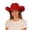 Red-1, variant on Gtoiithly Western Cowboy Hats with Plush Adult Disco Party Rolled Brims Cowboy Hats Pink-1 One Size