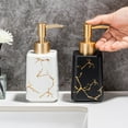 thumbnail image 4 of SDFGTstore Marble Ceramic Pump Bottle Reusable Liquid Container For Hand Wash Lotion Friendly, 4 of 11