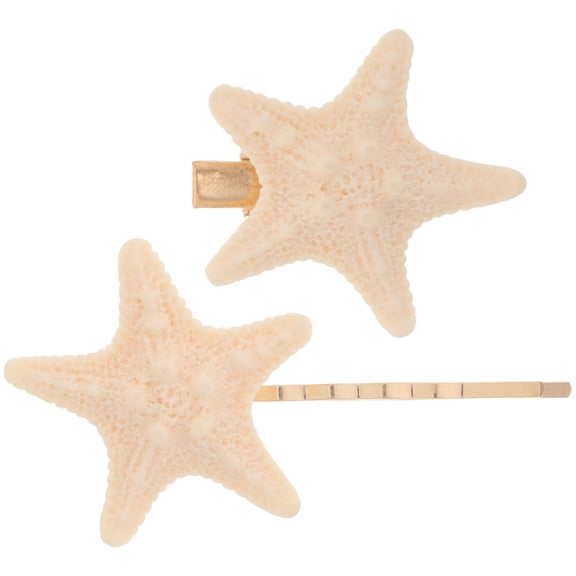 Masteelf 2pcs Star Hair Clip Mermaid Hair Clips Sea Alligator Hair Clips for Women Headwear Styling Tools Hair Accessories