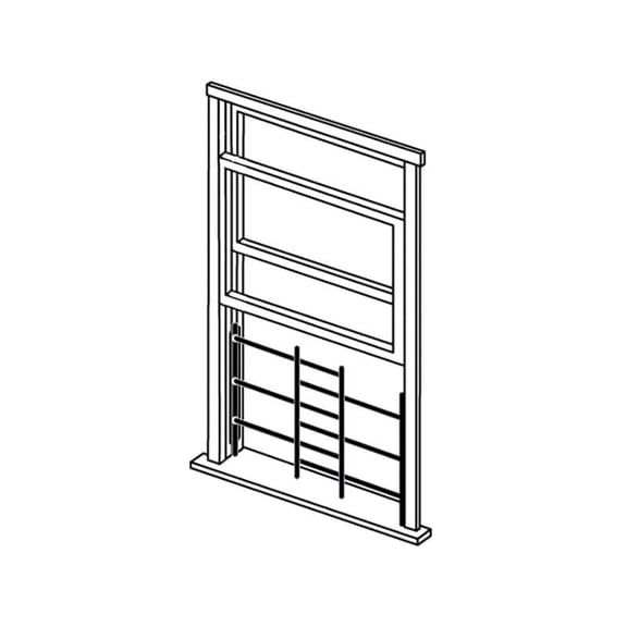12-18 X 15 - 3 Bar Child Safety Window Guard