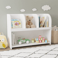 thumbnail image 3 of Gewnee Kids Bookcase,Wooden Toy Storage Bookshelf with 4 Compartments for Children's Room, Kids Room, White for Child, 3 of 7