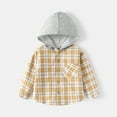 thumbnail image 3 of GYRATEDREAM Baby Toddler Boys Long Sleeve Shirt Flannel Buffalo Plaid Shirts Button Down Jacket Top Outfit Fall Winter Clothes for 7-8Y Yellow, 3 of 6