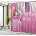 thumbnail image 5 of Ambesonne Anime Shower Curtain, Japanese Animal Manga, 69"Wx75"L, Pink, 5 of 5