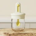 thumbnail image 5 of chaungfeng Seasoning Jar with Retractable Spoon for Kitchen Counter Keeping Sugar, Salts, Spice, Sauce, Glass Transparent Condiment Storage Box, Food Storage Containers Jars(Yellow), 5 of 6