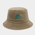thumbnail image 2 of MEICHEN St. Patrick's Day Bucket Hat for Women and Men Fashion Shamrock Embroidered Cotton Fishing Cap Unisex Sun Hats, 2 of 5