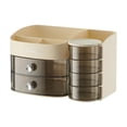 thumbnail image 1 of Organizador de maquillaje, vitrina para cosméticos con cajón, organizador de tocador estilo cajón Beige, 1 of 9