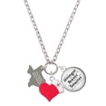 thumbnail image 1 of Delight Jewelry Stainless Steel Texas Raised Texas - Red Heart Nurse Strong Zoe Necklace, 1 of 4