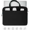 thumbnail image 2 of RAINYEAR Protective Laptop Sleeve Case for 13-14 Inch Macbook Air/Pro Laptop Chromebook Computer, Slim Lightweight Computer Carrying Bag Cover Briefcase with Handle, Black, 2 of 6