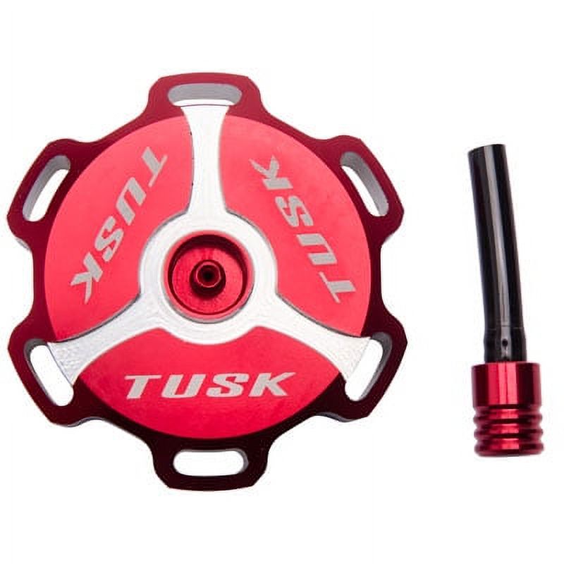 Tusk Billet Aluminum Gas Cap, Clarke Fuel Tanks Blue Machined