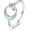 white opal moon, variant on Moon Star Ring for Women 925 Sterling Silver Abalone Shell Crescent Adjustable Open Ring Celestial Jewelry