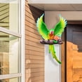 thumbnail image 4 of Realistic Parrot Statue Sculpture Polyresin Parrot Ornament Wall Art Hanging Parrot Wall Decor for Outside Home Kitchen Patio, 4 of 8