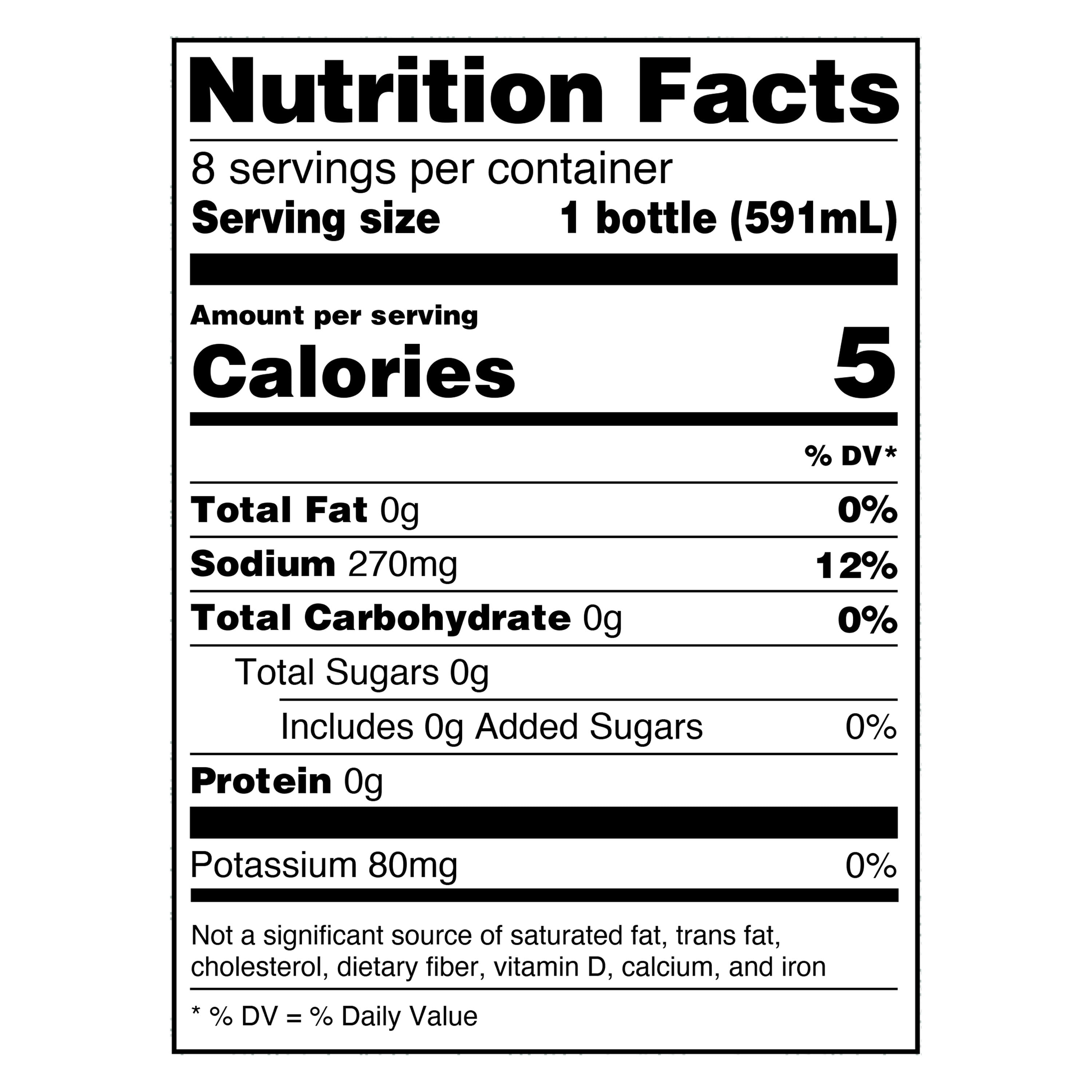 Great Value Zero Sports Hydration Drink, Mixed Berry, 20 fl oz, 8 Bottles