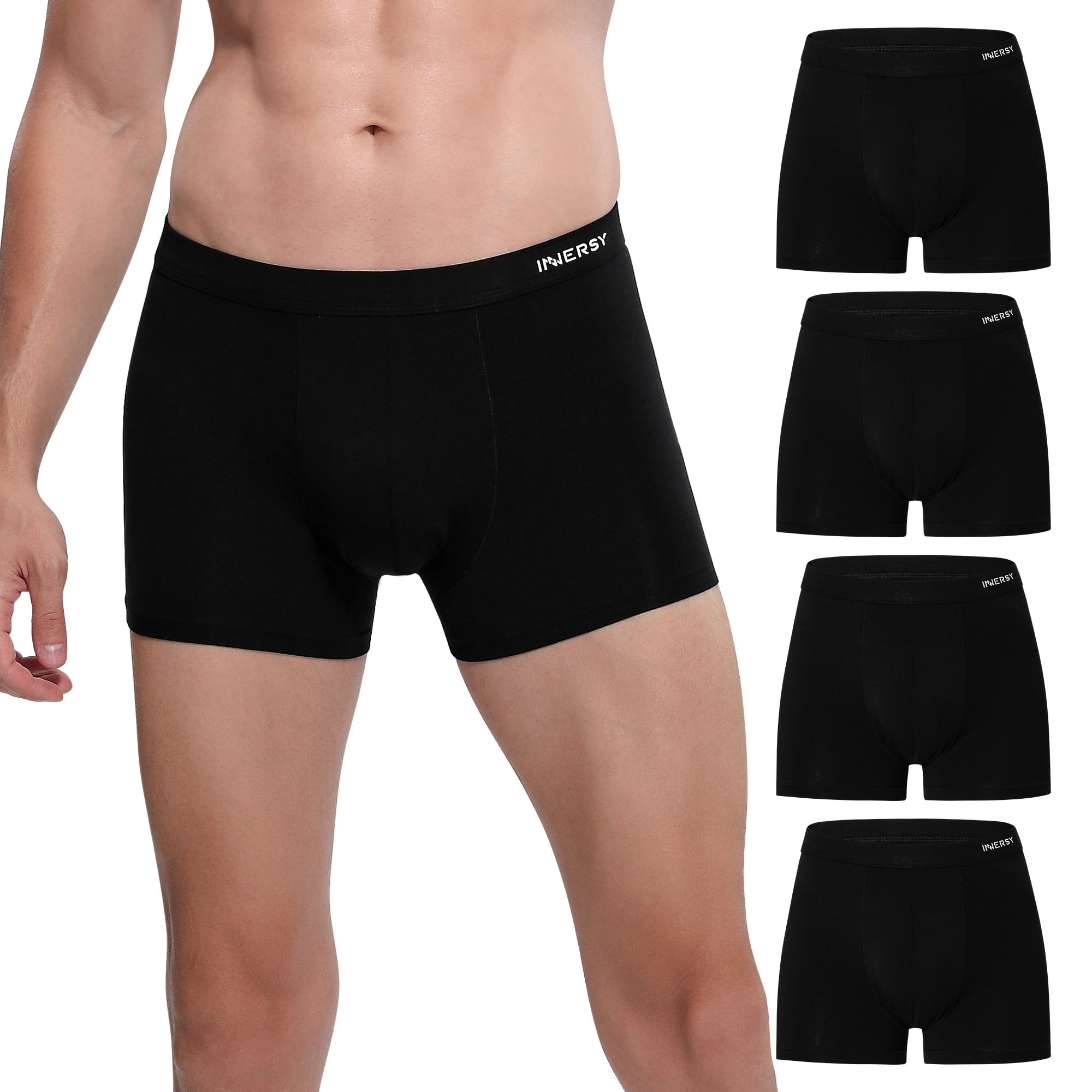 INNERSY Men's Seamless Underwear Moisture Wicking Breathable Boxer ...