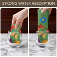 thumbnail image 6 of 2 Pcs Pioneer Flower Floral Print Pattern Kitchen Towels, Funny Microfiber Dish Towel Set, 18" X 26" Tea Towels, 6 of 6