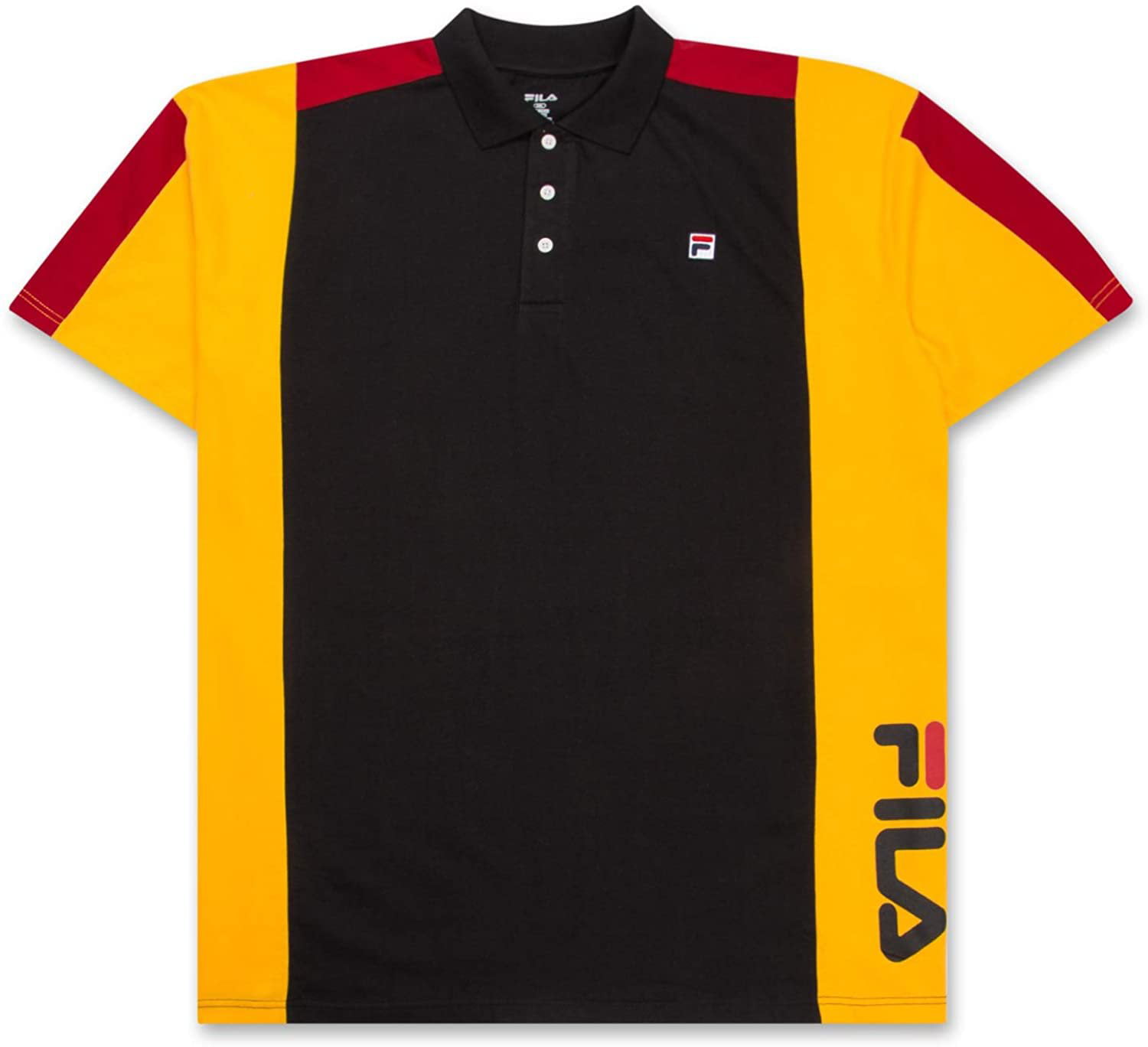 Fila Big and Tall Shirts for Men Polo Shirt Performance Short Sleeve Golf Polo Gold Red 2XLT - Walmart.com