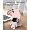 thumbnail image 5 of Compatible with Redmi Note 11 Pro Case Silicone TPU Plating, Xiaomi Redmi Note 11 Pro Case Cute Astronaut Pattern Phone Case with Stand (Redmi Note 11 Pro, Pink), 5 of 14