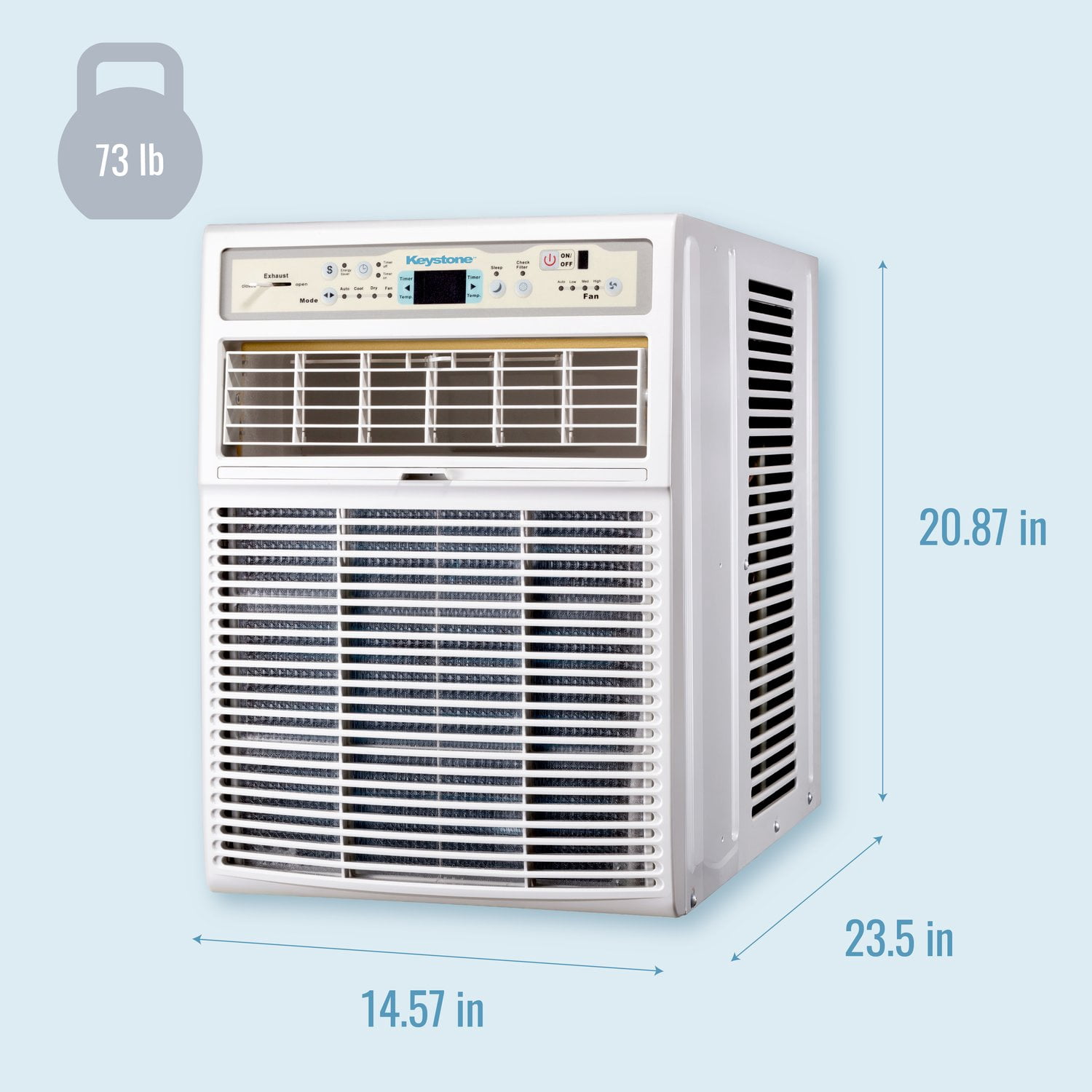 Keystone New 8,000 BTU 350 Sq Ft Slider/Casement Window Air Conditioner, White