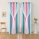 thumbnail image 1 of CREATITOY 39.4x51.2In Gradient Stripe Double-Layer Blackout Curtain Home Decor, 1 of 6