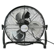 14" Jet Black Three Speed Adjustable Tilt Portable Floor Fan