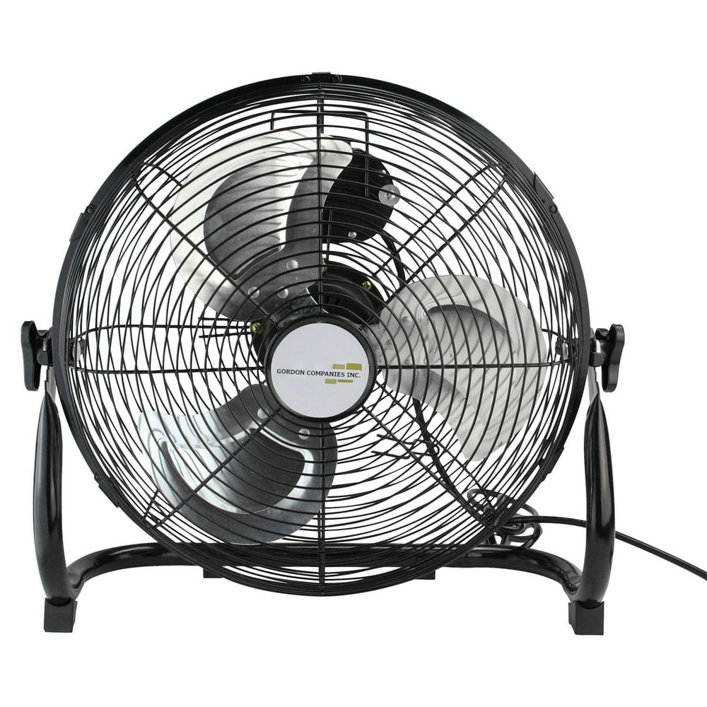 14" Jet Black Three Speed Adjustable Tilt Portable Floor Fan Walmart