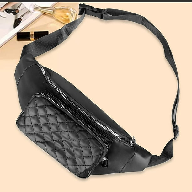 Quilted Fanny Pack Black Leather Women Belt Bags Designer Bumbag Hip Pack Fanny Bum Bag Purse Best Shoulder Fanny Waist Pack Walmart