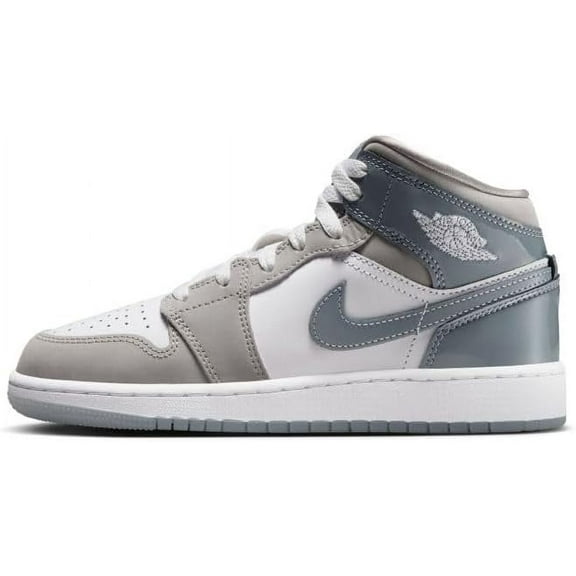 Big Kid's Jordan 1 Mid SE White/Cool Grey-Medium Grey (HF3193 100) - 4