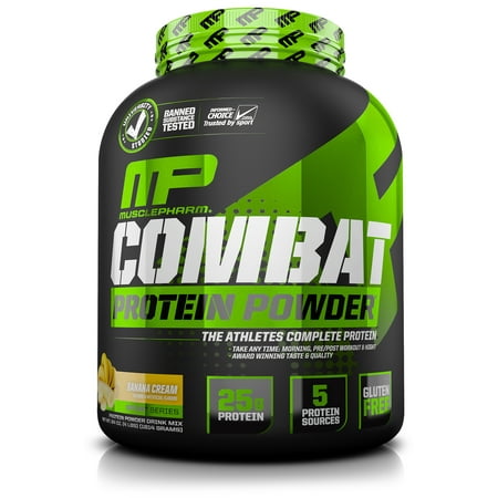 Musclepharm Combat Sport Protein Powder, Banana Cream, 25g Protein, 4