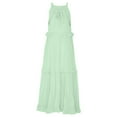 thumbnail image 5 of ATOYSOY Dresses for Women Crew Neck Ruched Long Dress Beach Sundresses Summer Solid Color Casual Dresses Loose Sleeveless (Mint Green,XXL), 5 of 8