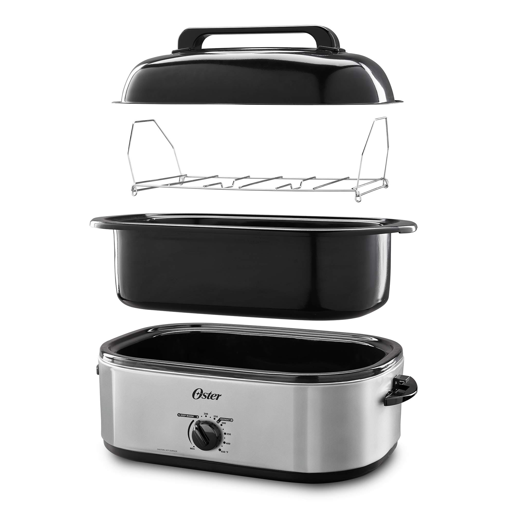Oster 18 Quart Silver Roaster with High Dome & SelfBasting Lid