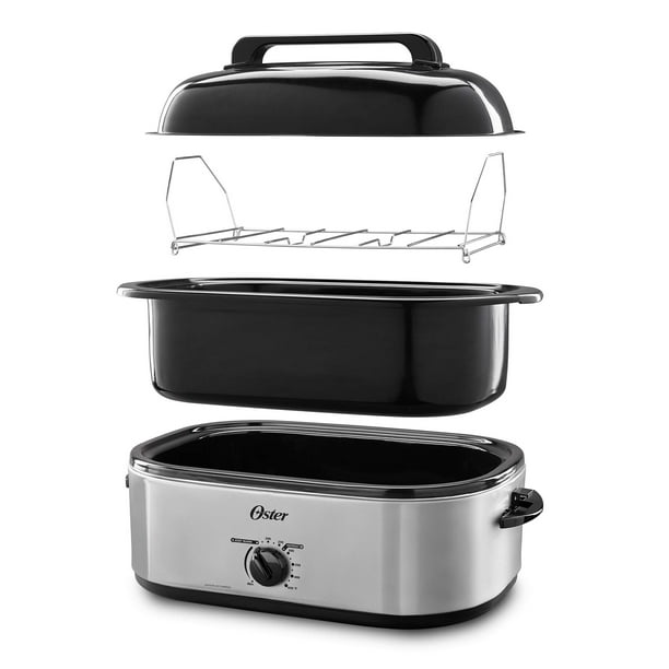 Oster 18 Quart Silver Roaster with High Dome & SelfBasting Lid