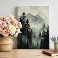 thumbnail image 2 of Canvas Wall Art, Black Forest Framed Canvas Prints for Living Room Office, Nature Mountain Pine Tree Vintage Large Gallery Wrapped Wall Decor for Home Office, Gifts, 16"x24" Ship Next Day, 2 of 9
