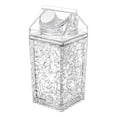thumbnail image 1 of Bouteilles d'Eau en Forme de Carton de Lait 14 Oz, Bouteille à Double Paroi avec Matériaux Réfrigérants, Étanche, Conteneur de Carton de Lait Transparent, Bouteille d'Eau Carrée pour Sports Extérieurs, Voyage, Camping, 1 of 7