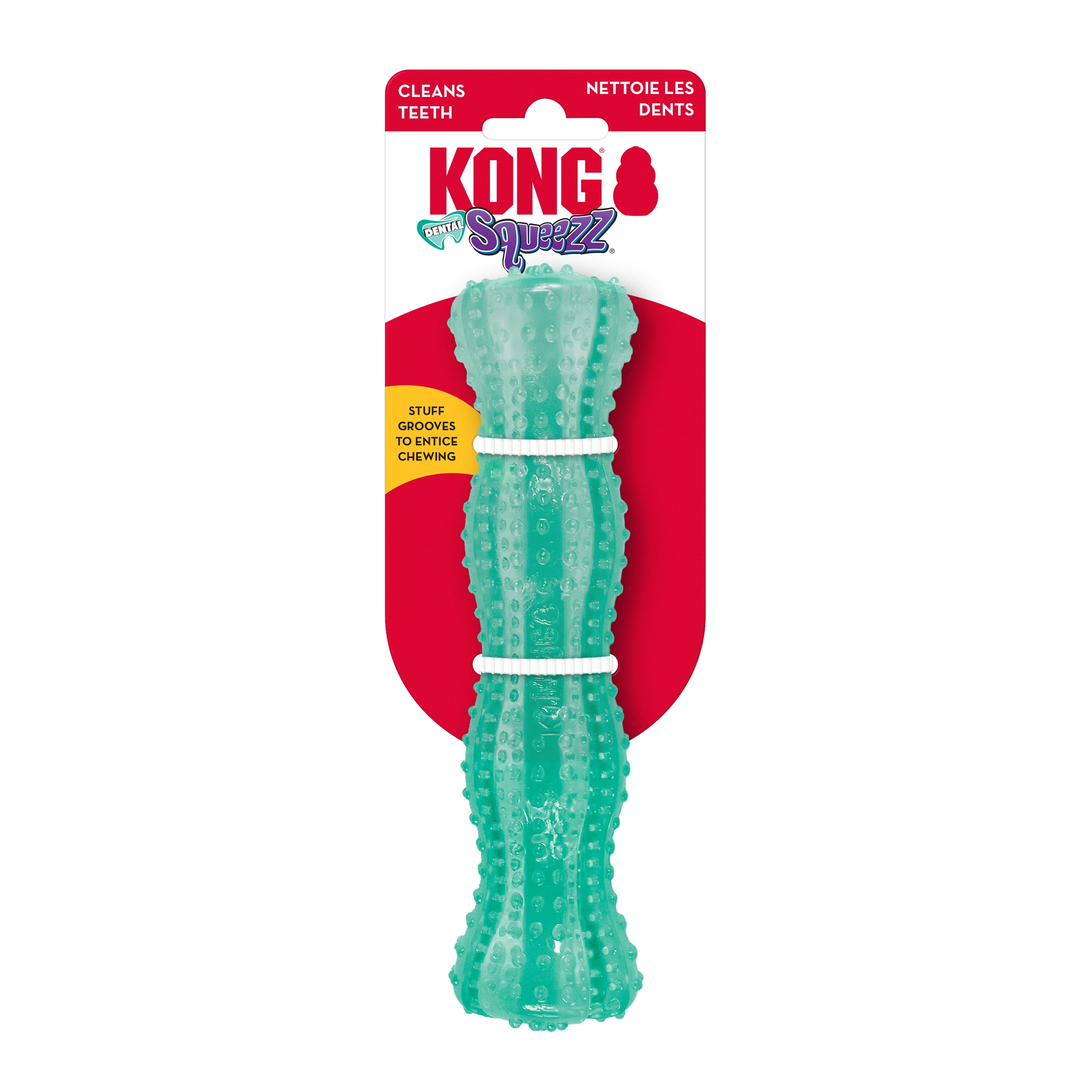 KONG® Squeezz Dental Stick, Cleans Teeth, Dog Toy, Medium