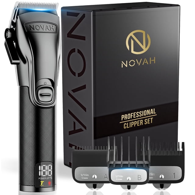 Cortapelos NOVAH Professional para hombre, barbero inalámbrico