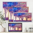 thumbnail image 4 of Designart 'Colorful Blue Trees Abstract Forest Landscape' Modern Framed Canvas Wall Art Print, 4 of 5