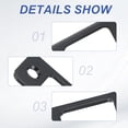 thumbnail image 3 of Uxcell Adjustable Door Strike Plate with Screws Stainless Steel for Electronic Locks Black, 3 of 6