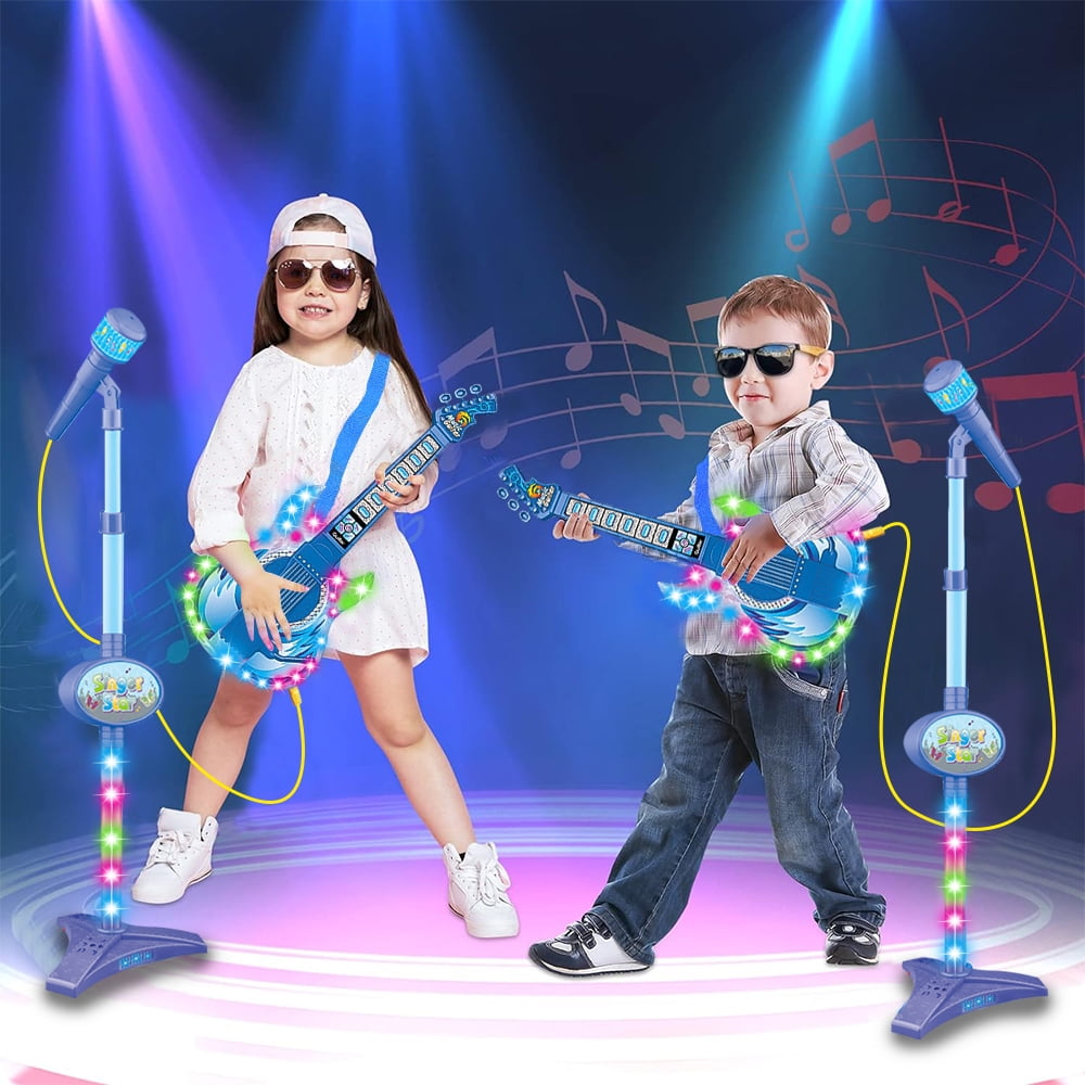 Style-Carry Musical Instrument Toy for Toddlers, Guitar Toys for Boy 4-8 Years, Pretend Play Microphone Toys,Gifts Toys for Boys 3-6 Years