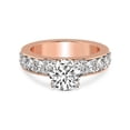 thumbnail image 3 of IGI Certified 1 Carat Round Shape Lab Grown Diamond Engagement Ring | 14K Rose Gold | Alfreda Half Eternity Diamond Ring | FG-VS1-VS2 Quality Friendly Diamonds, 3 of 6
