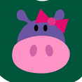 thumbnail image 4 of Inktastic Girl Hippo Girls Baby Bib, 4 of 4