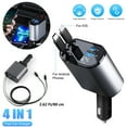 thumbnail image 4 of Innovative 100W Fast Car Charger for Simultaneous 4 e-Device Charging Flexible Telescopic Line for Easy Use, 4 of 8