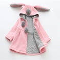 thumbnail image 4 of SwiftWear Baby Girl's Toddler Kids Fall Winter Pea Coat Cute Bunny Jacket Outwear Ears Hooded Jacket for 3M-4T, Pink, 4 of 4